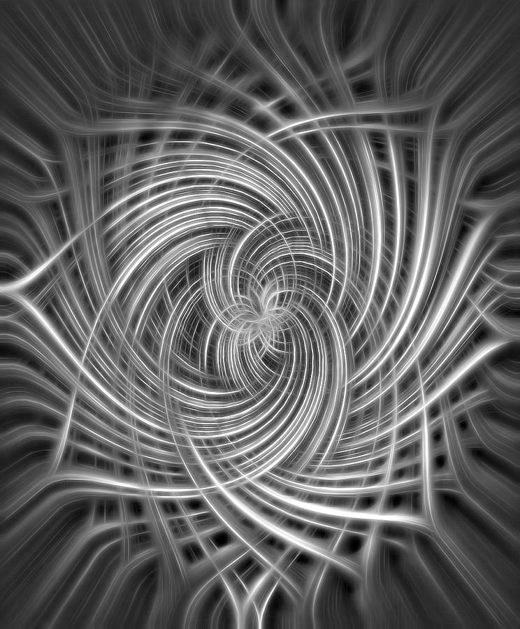 Black and White Twist Abstract Photograph by Terry DeLuco
