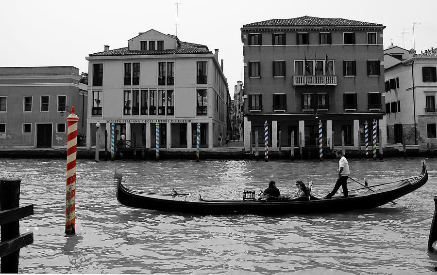 Black and White Venice Photograph by Andrew Fare
