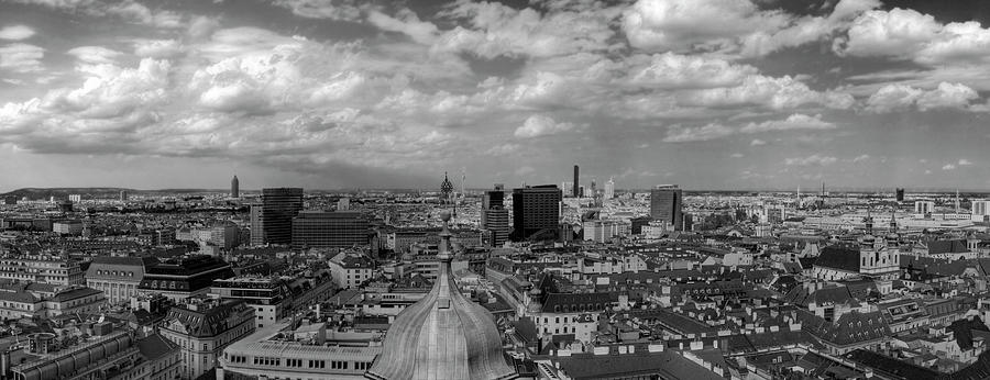 Black and white Vienna cityscape Photograph by Vlad Baciu