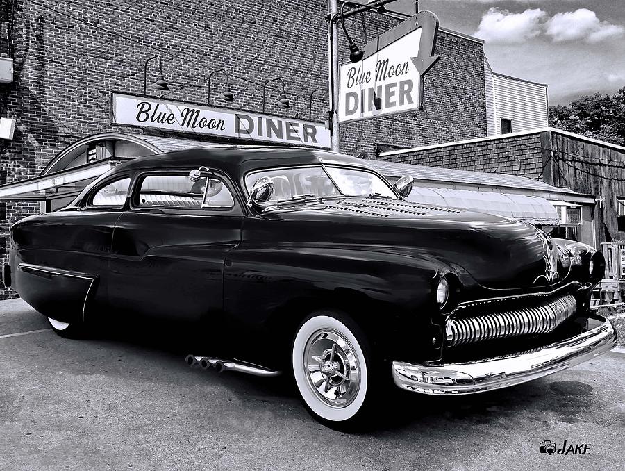 Black and White Vintage Mercury Street Rod Photograph by Jake Steele ...