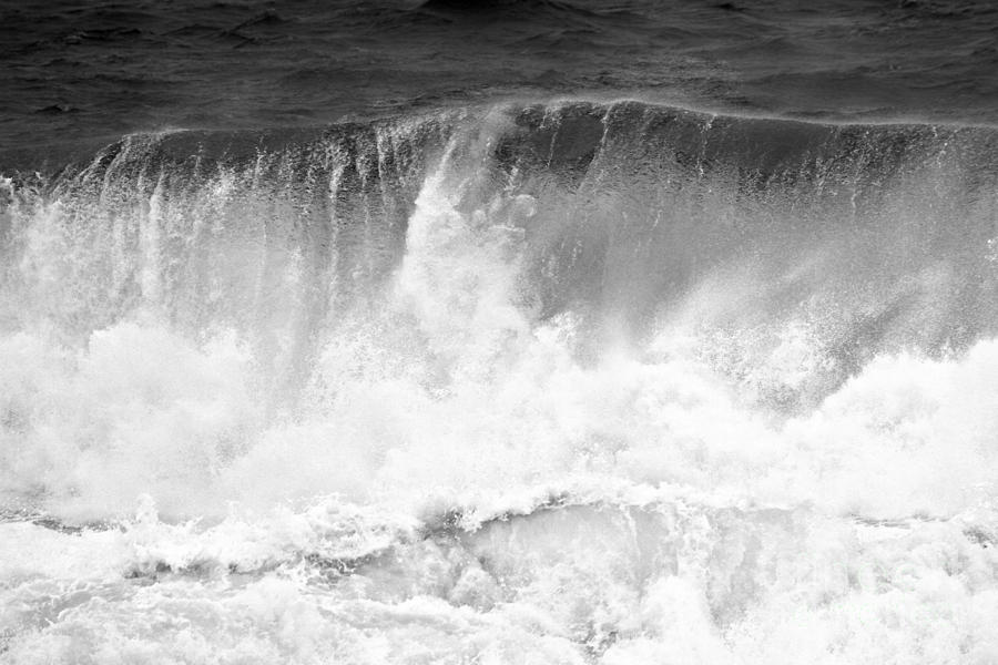 Black And White Wave Succession Photograph by Adam Jewell