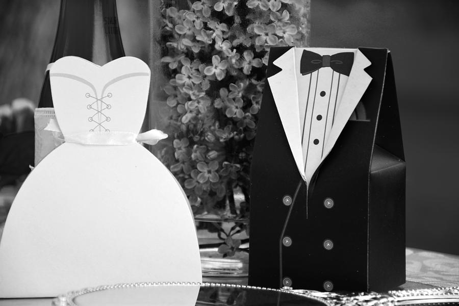 Black And White Wedding Display Photograph by Serena King