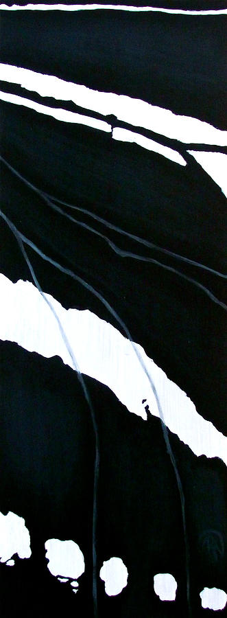 Black and White Wing #3 Painting by Renee Noel