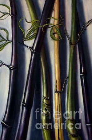 Black Bamboo  #1 Painting by Rand Burns