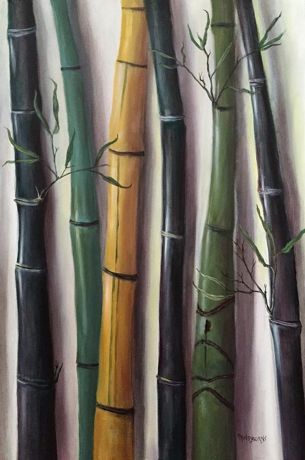 Bamboo Painting - Black Bamboo 3 by Rand Burns