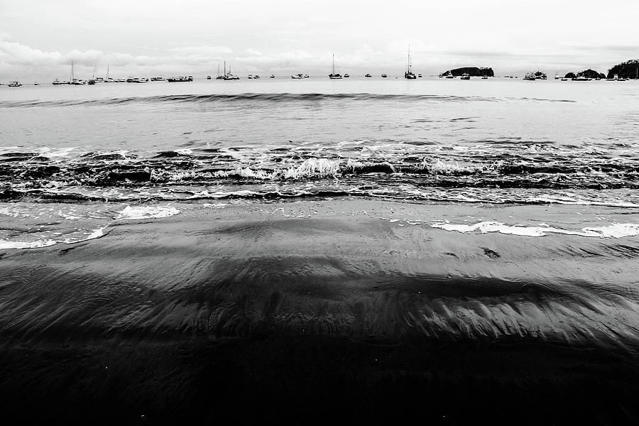 Black And White Photograph - Black Beach  by D Justin Johns