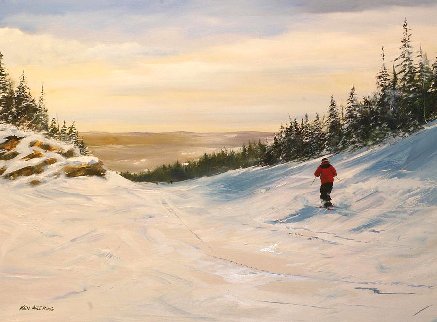 Winter Painting - Black Bear by Ken Ahlering