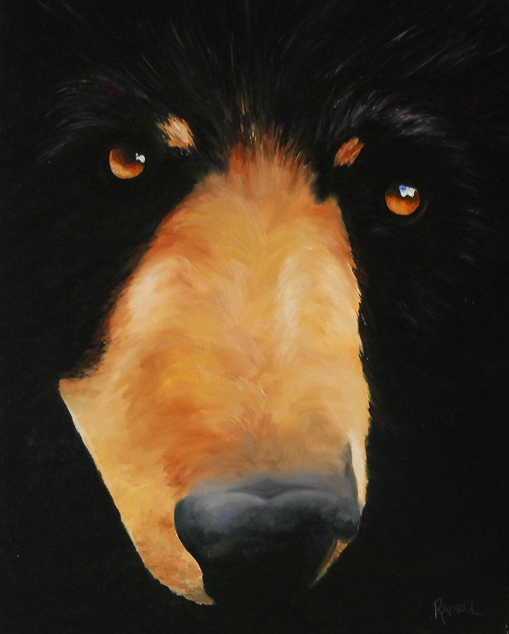 Black Bear Painting by Rachel Lawson