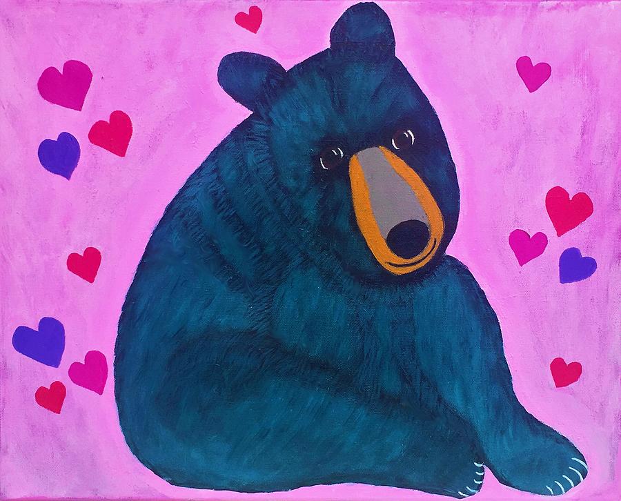 Black Bear Painting by Sue Gurland