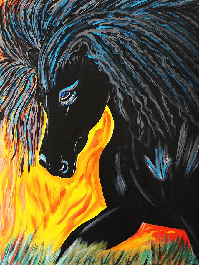 Black Beauty Painting by Nora Shepley