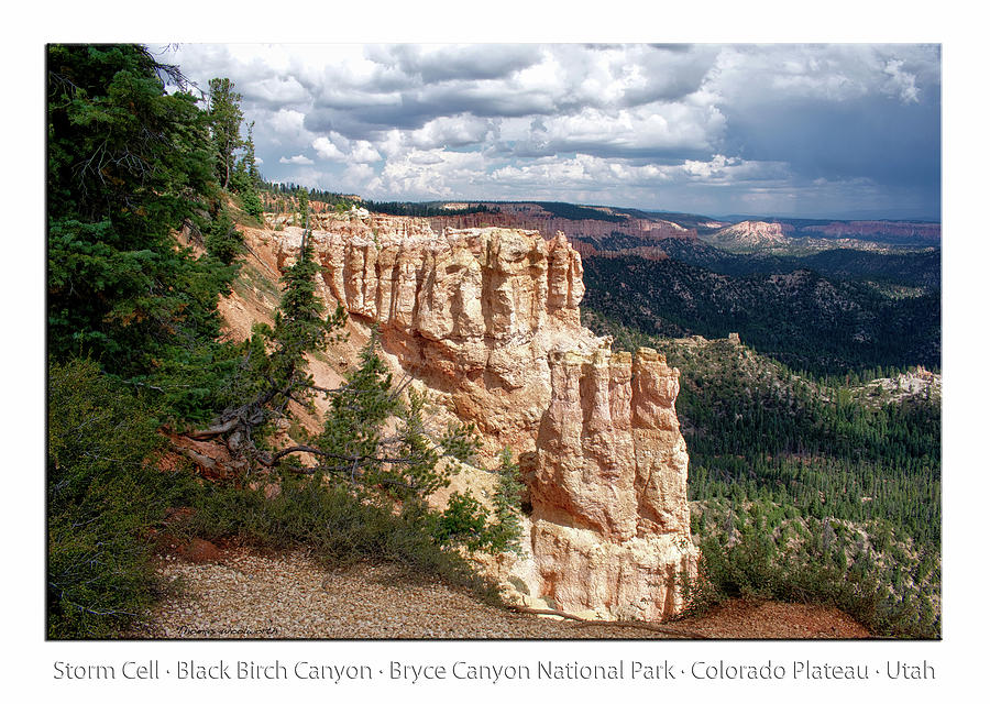 Black Birch Canyon Bryce Canyon Utah 01 Text Photograph by Thomas Woolworth