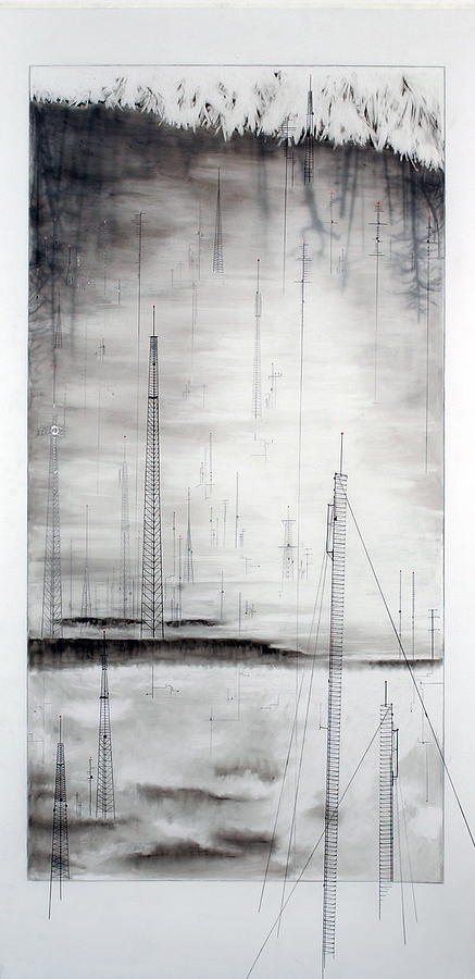 Mountains Drawing - Black Breeze by Beth Anne Martin Mountains Drawing - Black Breeze by Beth Anne Martin