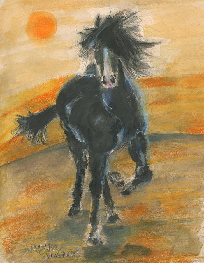 Black Breeze Painting by Mary Armstrong
