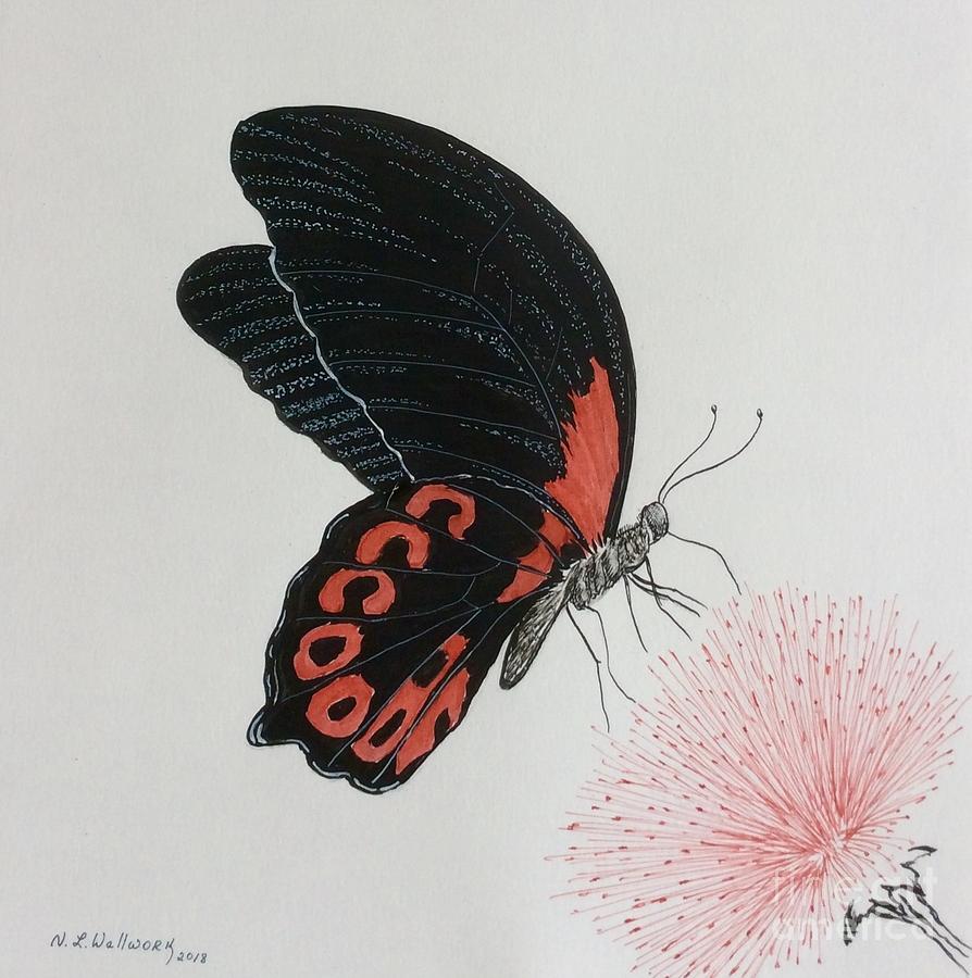 Black Butterfly Painting by Natalia Wallwork - Pixels