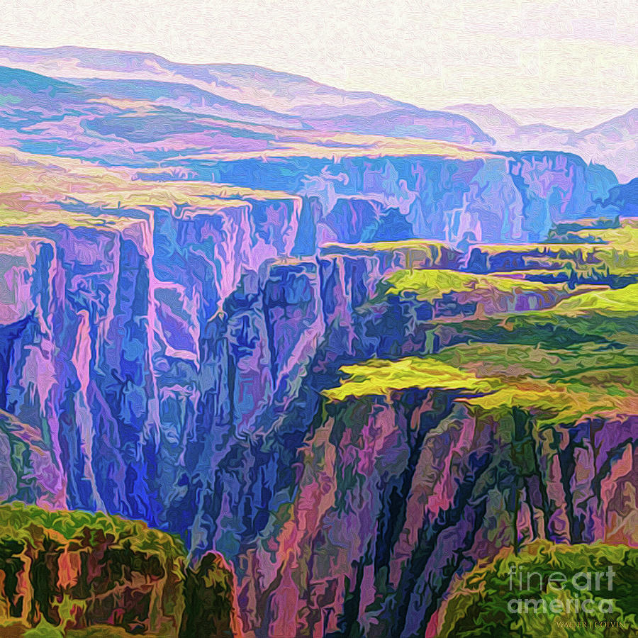 Black Canyon Colorado Digital Art by Walter Colvin