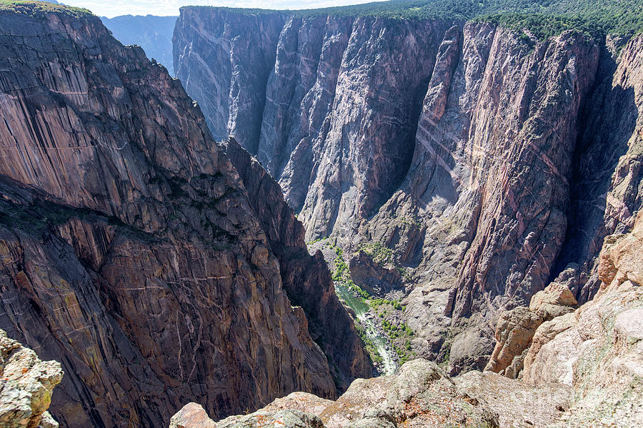 Black Canyon Of The Gunnison Photograph - Painted Wall in Black Canyon of the Gunnison  8b7415H by Stephen Parker