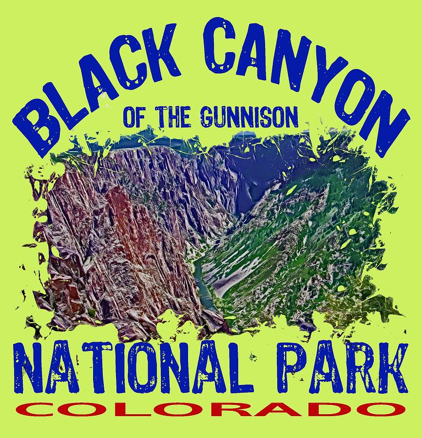 Black Canyon of the Gunnison National Park Digital Art by David G Paul