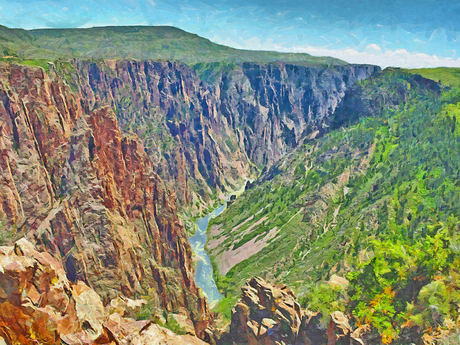 Black Canyon of the Gunnison National Park Digital Art by Digital Photographic Arts