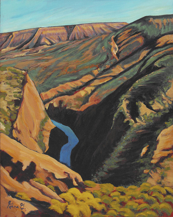 Black Canyon Overlook Painting by Gina Grundemann