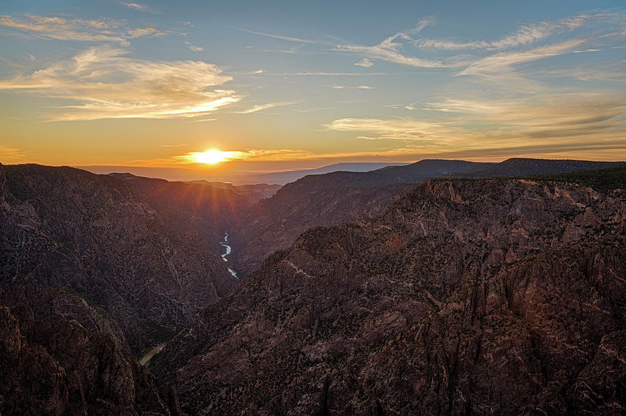 Black Canyon Sunburst Photograph by Denise Bush