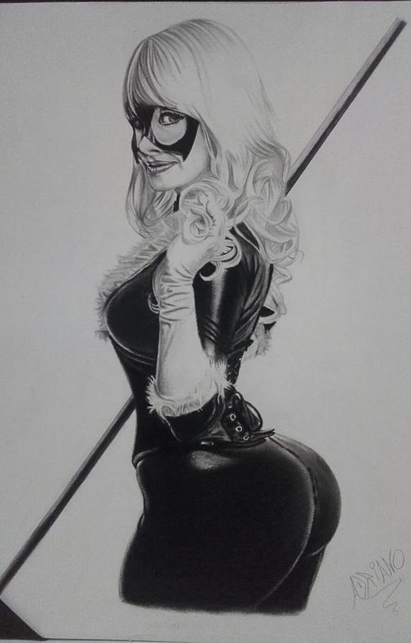 Cat Noir, Drawing by Milf Arty