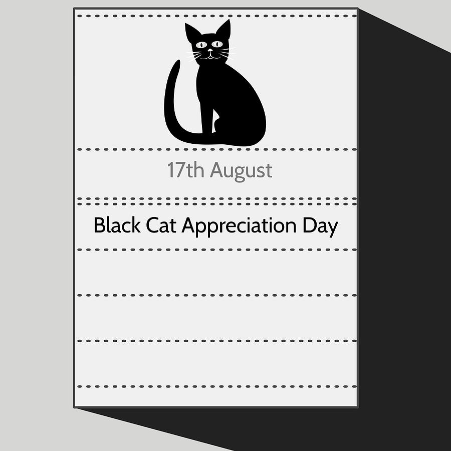 Black Cat Appreciation Day Digital Art