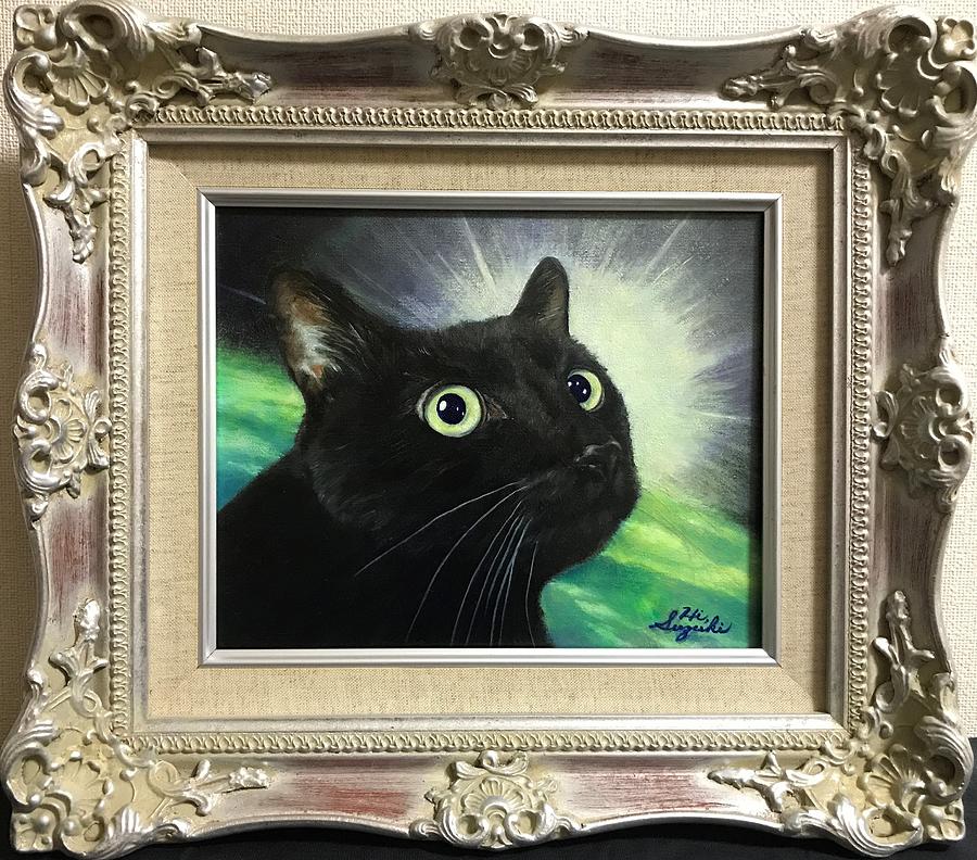 Cat Painting - Black cat inspiration by Hiroyuki Suzuki
