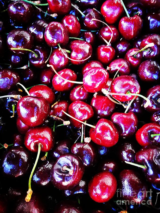 Black cherries Photograph by Jarek Filipowicz