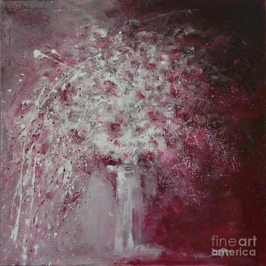 Black Cherry Bouquet Painting by Dan Campbell