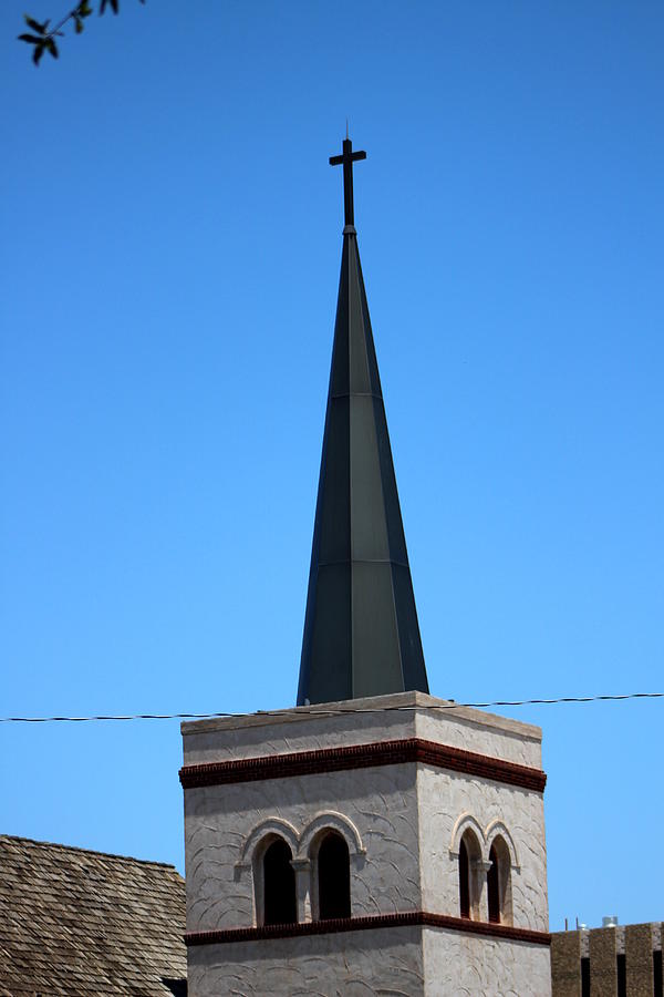 Black Church Steeple in Roswell Photograph by Colleen Cornelius