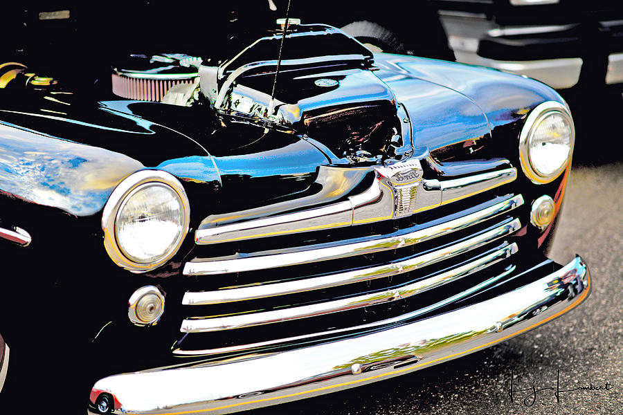 Black Classic Car Photograph by Lisa Lambert-Shank