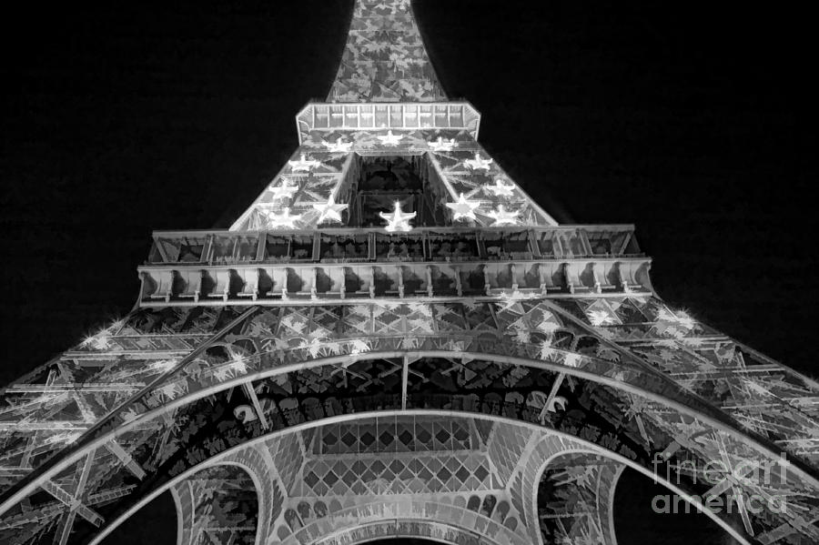 Black Eiffel Tower  Photograph by Chuck Kuhn