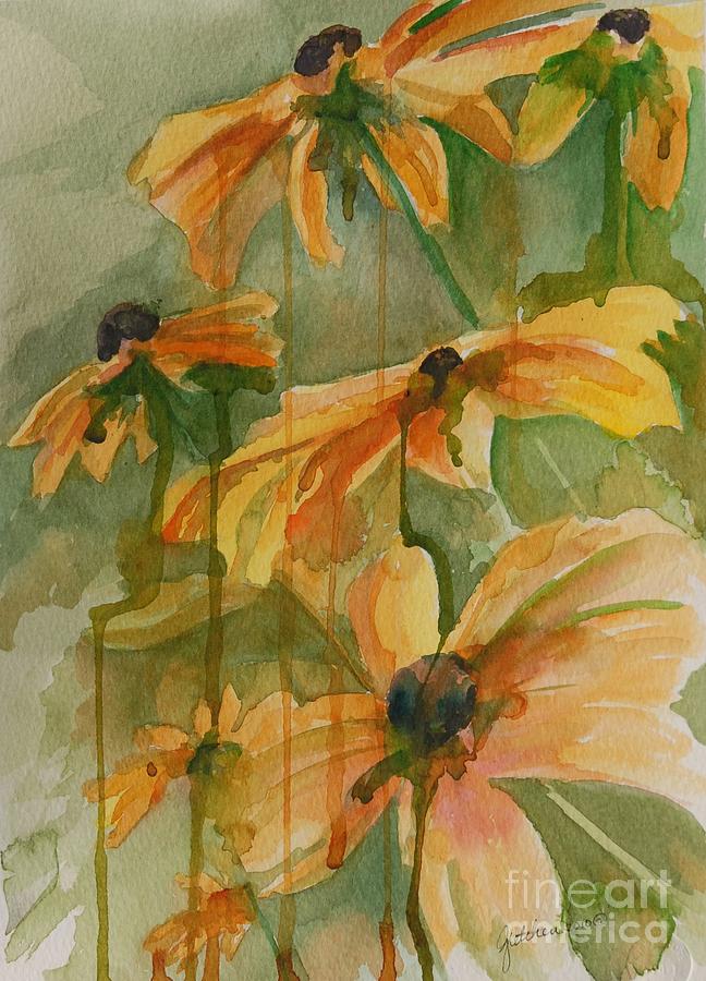 Black Eyed Susan Painting - Black Eyed Susans by Gretchen Bjornson Black Eyed Susan Painting - Black Eyed Susans by Gretchen Bjornson
