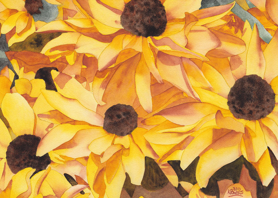 Black Eyed Susans Painting by Ken Powers