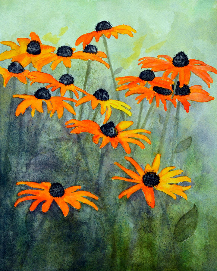 Flower Painting - Black Eyed Susans by Moon Stumpp