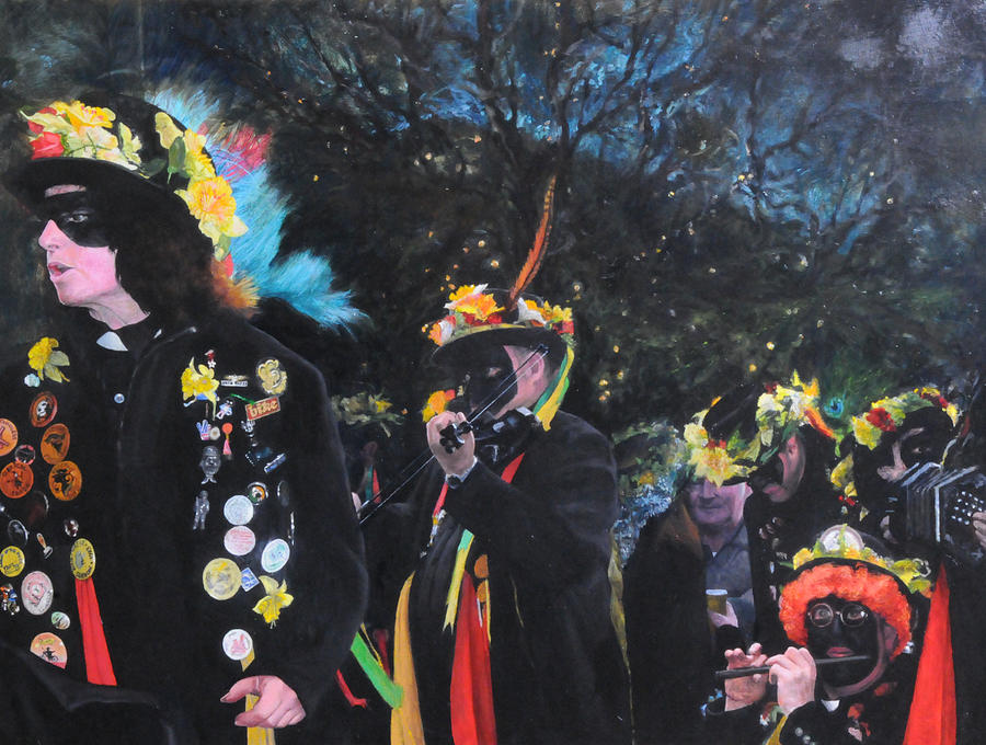 Black Face Mummers Painting by Harry Robertson