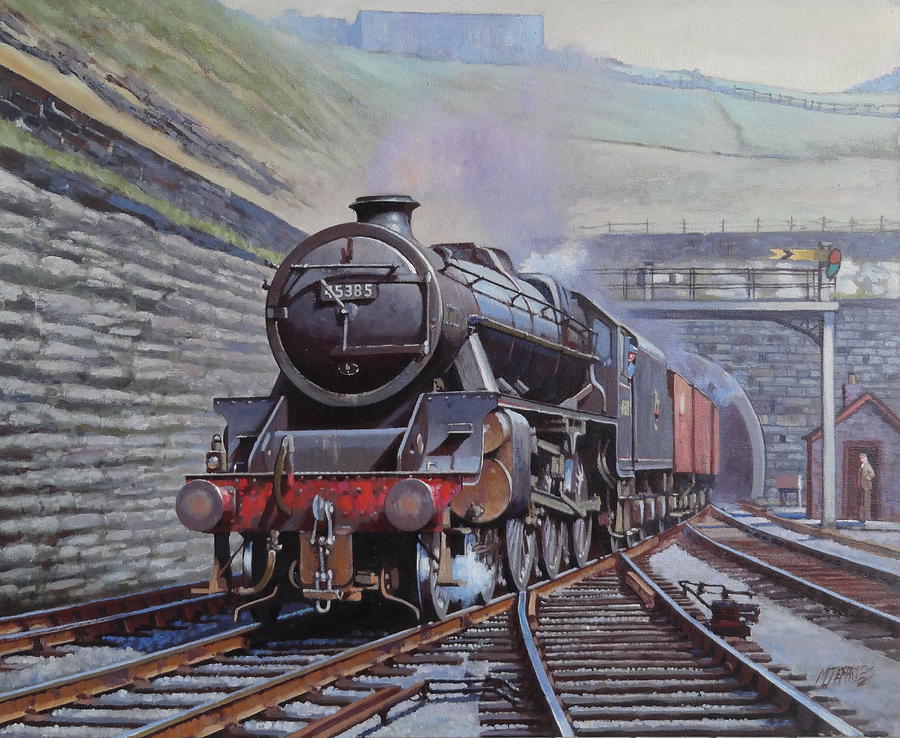 Black Five on goods. Painting by Mike Jeffries
