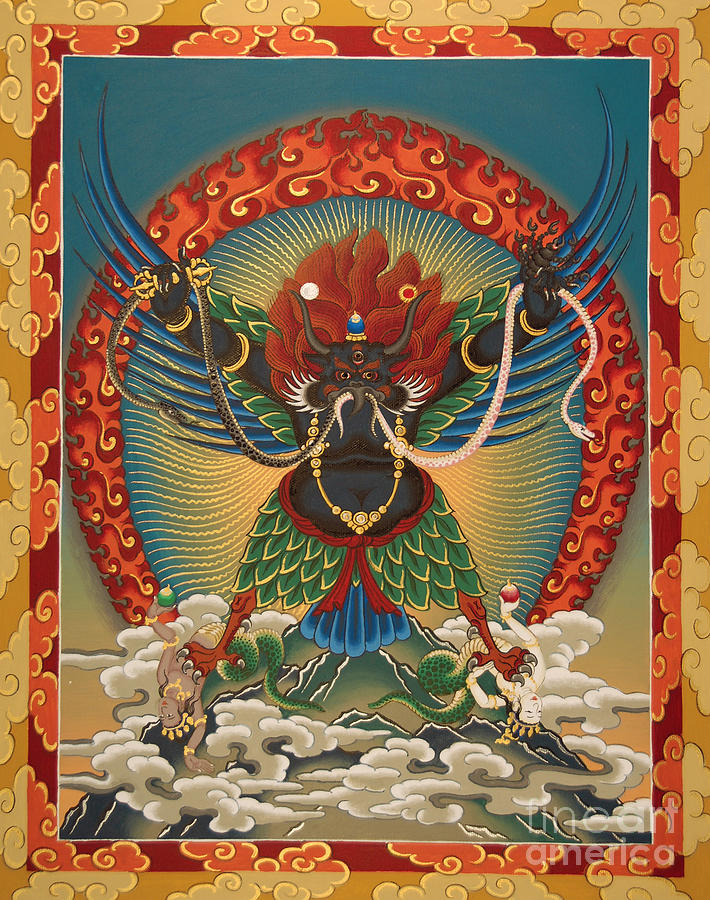 Black Garuda - Tsasum Tersar Painting by Sergey Noskov