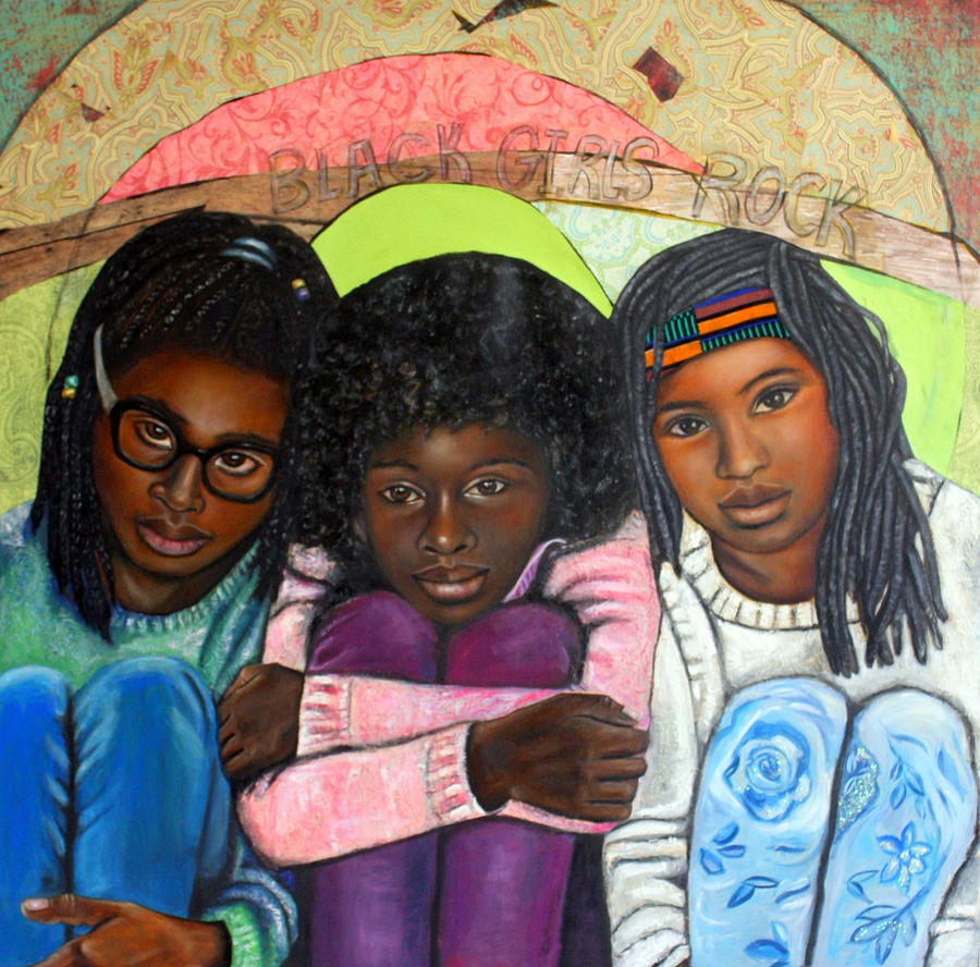 Black Girls Rock Painting by Shonna McDaniels