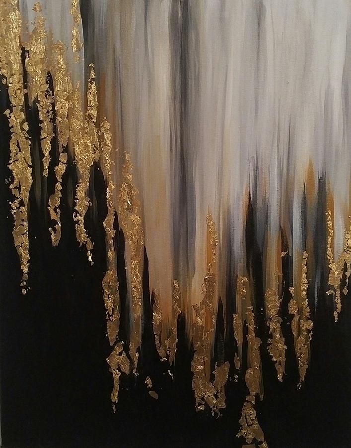Black Gold Painting by Lynne McQueen