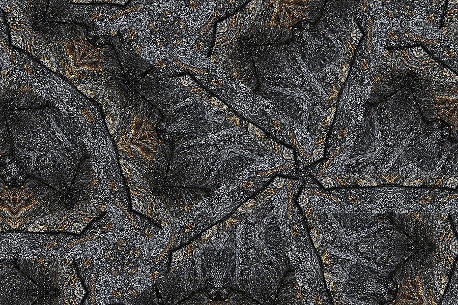 Black Granite Kaleido #1 Photograph by Peter J Sucy