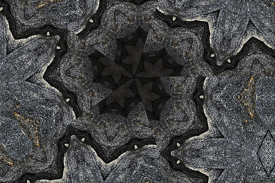 Black Granite Kaleido #2 Photograph by Peter J Sucy