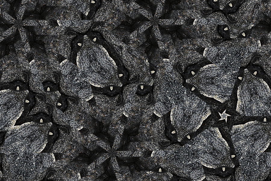 Black Granite Kaleido 3 Photograph by Peter J Sucy