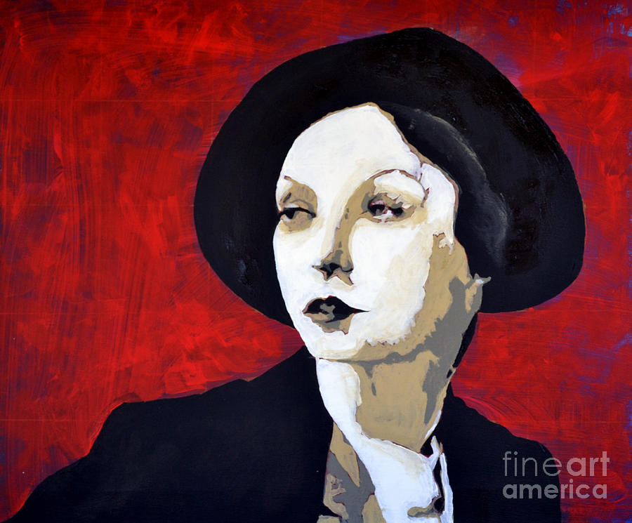 Black Hat Painting by Diane montana Jansson