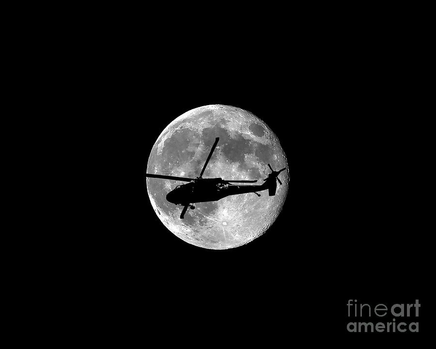 Black Hawk Photograph - Black Hawk Moon .png by Al Powell Photography USA