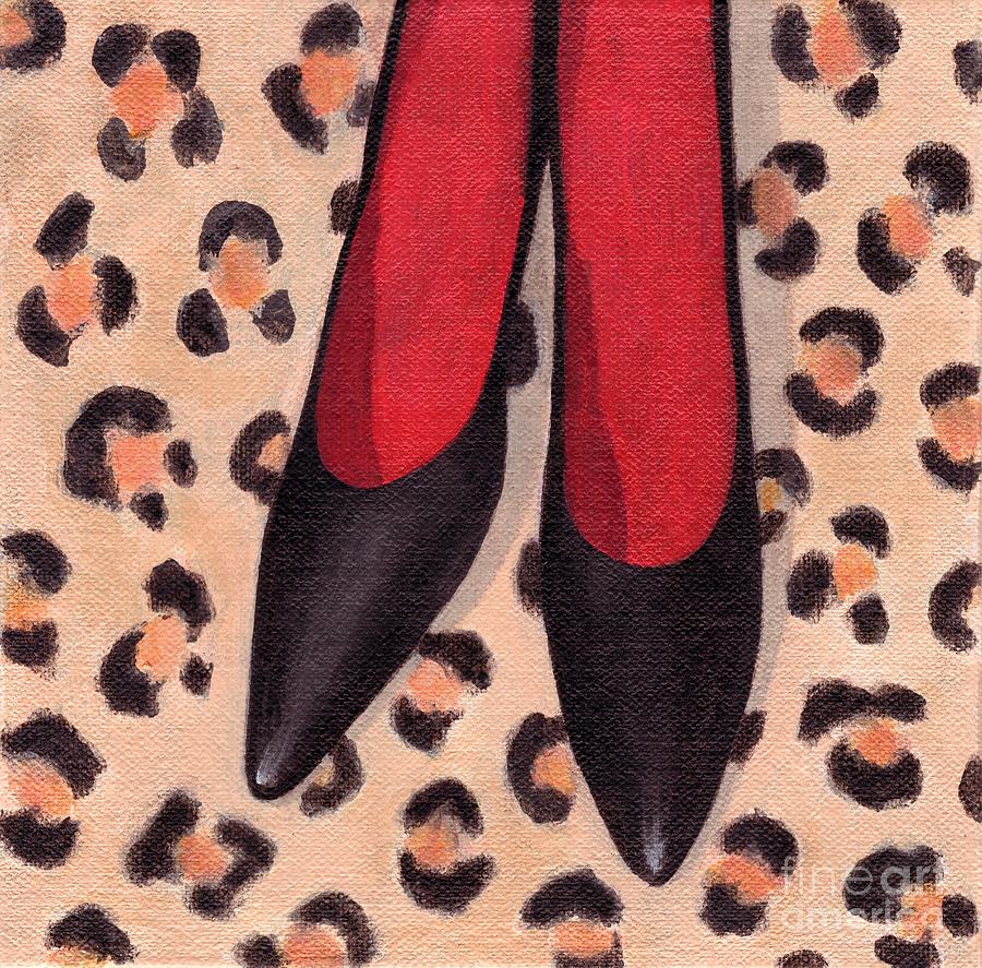 Black High Heels Painting by Kazumi Whitemoon