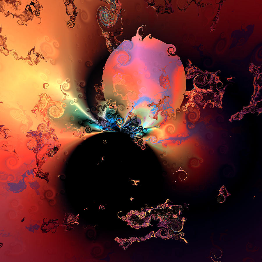 Abstract Digital Art - Black hole by Claude McCoy