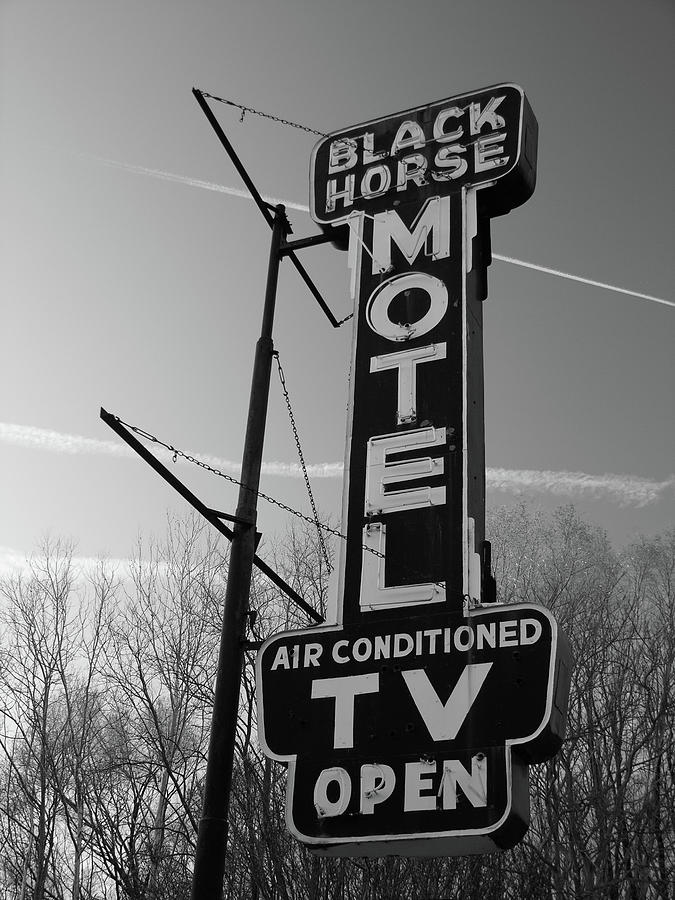 Black Horse Motel Photograph by Jorge Moro