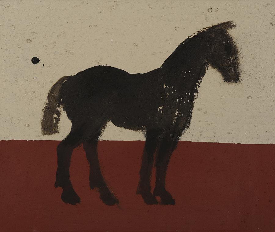 Black Horse Painting - Black Horse by Sophy White