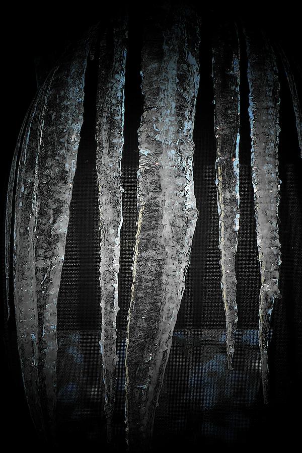 Winter Digital Art - Black Ice by Barbara S Nickerson